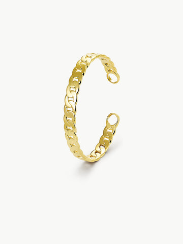 Link Chain Open Cuff Bracelet MOSSETTA Jewelry