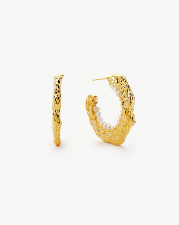 Molten Pearl Open Hoops MOSSETTA jewelry