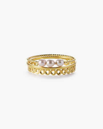 Luminous Trio Ring Set MOSSETTA Jewelry