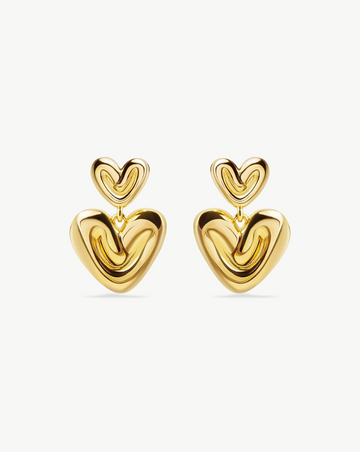Puffy Heart Stud Earrings MOSSETTA Jewelry