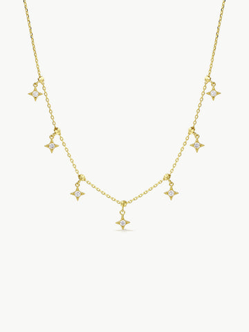 Stellar Drop Dangle Necklace MOSSETTA Jewelry