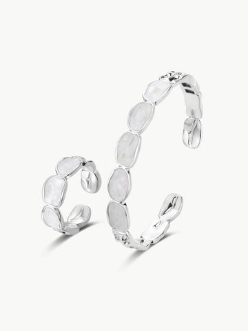 Shimmer Link Ring & Bracelet Set MOSSETTA Jewelry