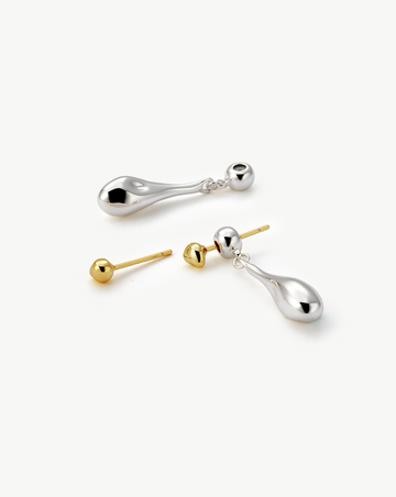 Two-tone teardrop earrings MOSSETTA jewelry