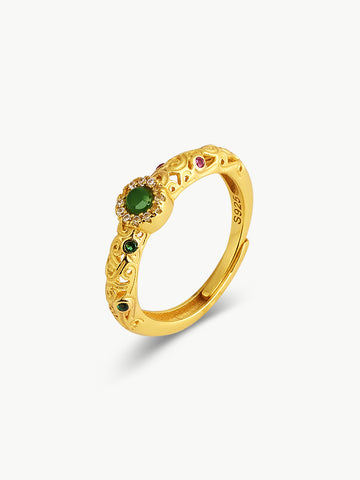 Vintage Emerald Lace Ring MOSSETTA Jewelry