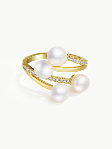 Pearl Cluster Ring MOSSETTA Jewelry