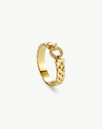 Circular Pavé Band Ring MOSSETTA Jewelry