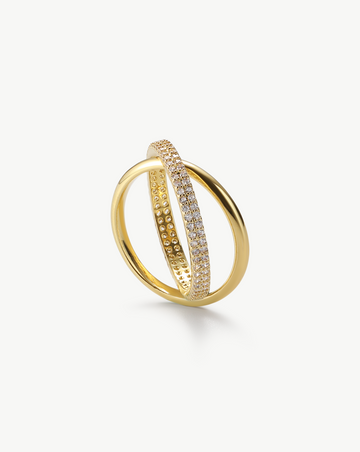 Intertwined Sparkle Ring MOSSETTA Jewelry