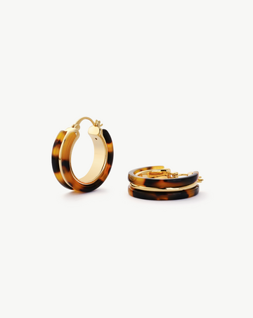 Tortoise Shell Interlocked Hoops MOSSETTA jewelry
