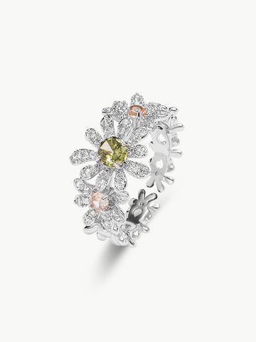 Daisy Cluster Gem Ring MOSSETTA Jewelry