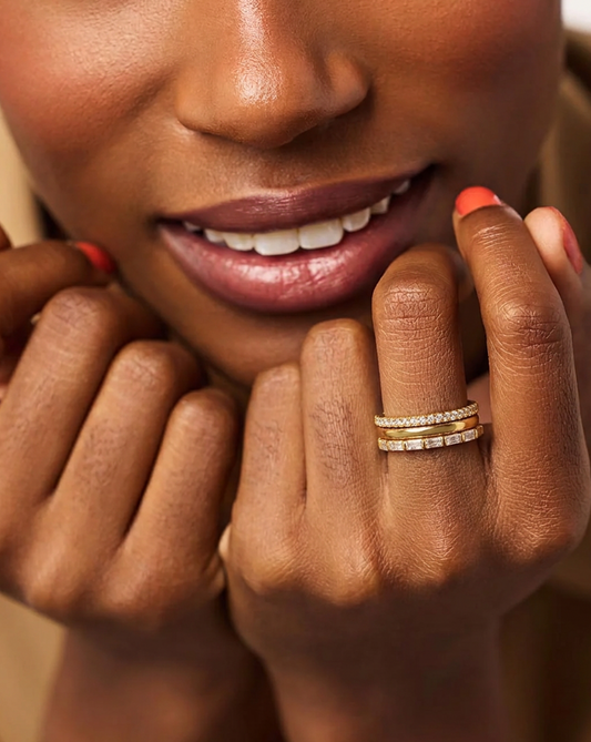 Triple Sparkle Stacking Ring Set MOSSETTA Jewelry