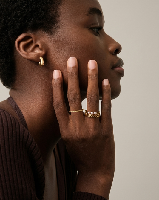 Luminous Trio Ring Set MOSSETTA Jewelry