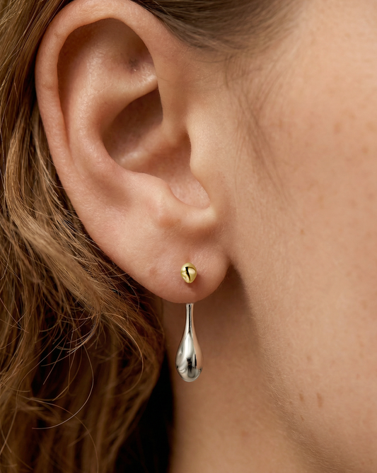 Two-tone teardrop earrings MOSSETTA jewelry