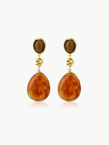 Amber Glow Drops Earrings MOSSETTA Jewelry