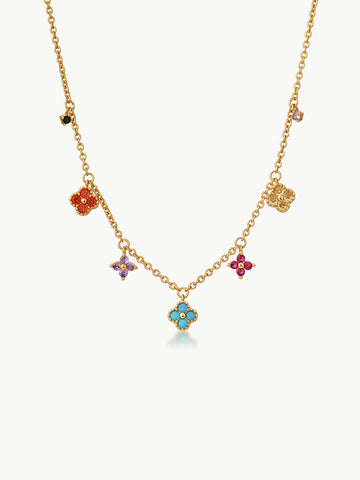 Lucky Clover Charm Necklace MOSSETTA Jewelry