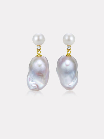 Baroque Pearl Earrings MOSSETTA Jewelry