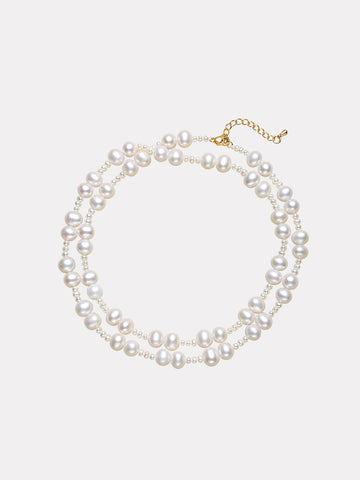 Duo Pearl Cascade necklace