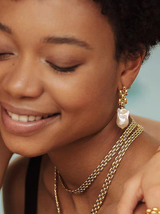 Heirloom Baroque Pearl Cocktail Earrings