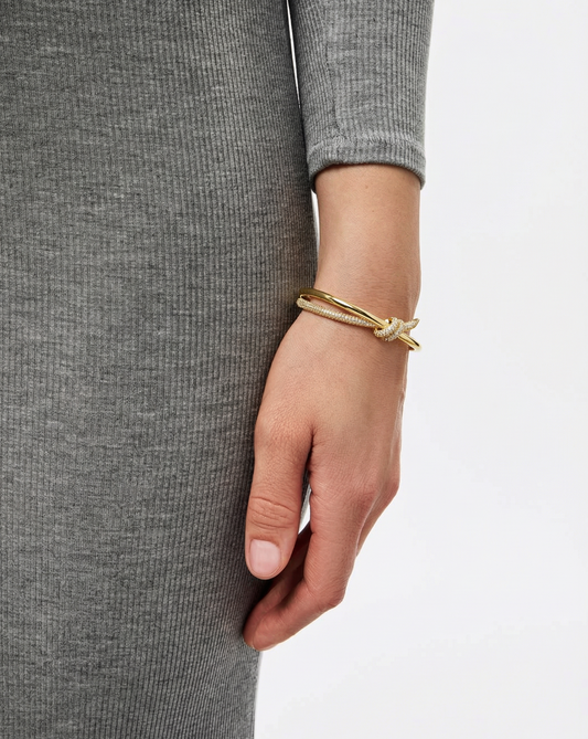 Pave Diamond Knot Bangle MOSSETTA Jewelry