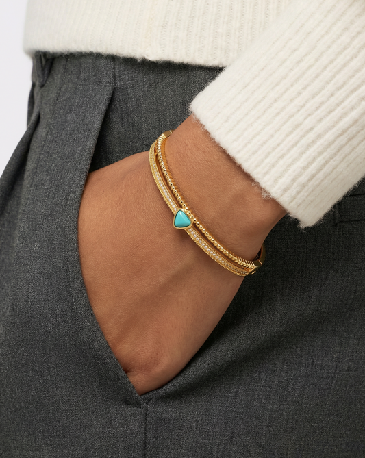 Turquoise Duo Cuff MOSSETTA Jewelry