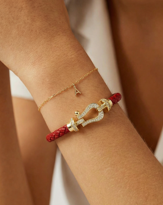 Ryder Red Buckle Bracelet MOSSETTA Jewelry