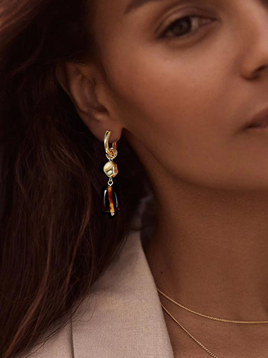Amber Cascade Drop Earrings