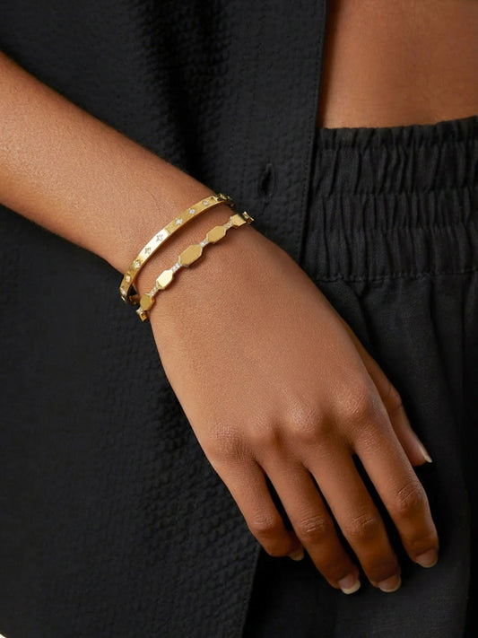 Starlight Geo Gold Bangle Set MOSSETTA Jewelry