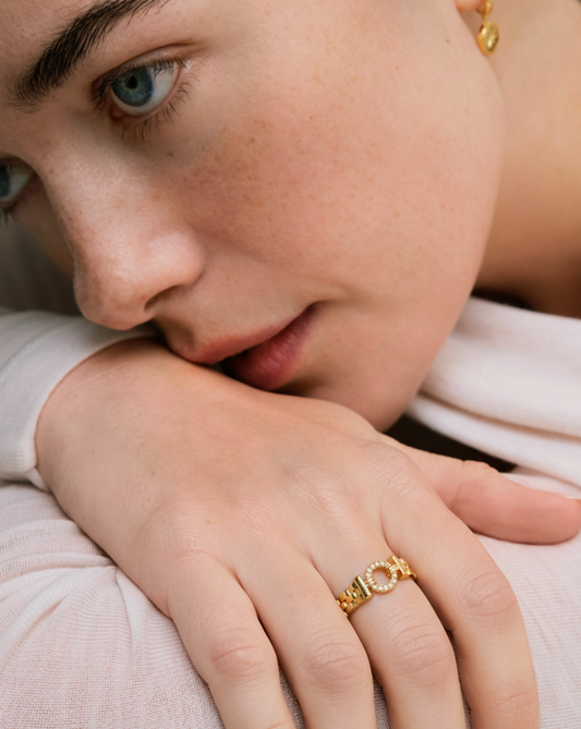 Circular Pavé Band Ring MOSSETTA Jewelry