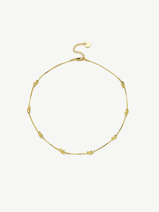 Gold Swirl Weaving Light Necklace