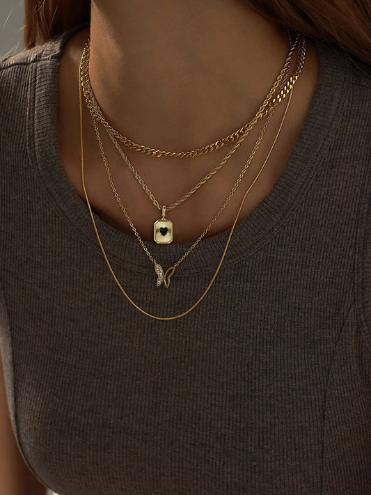 Dual-Symbol Reversible Pendant Necklace MOSSETTA Jewelry