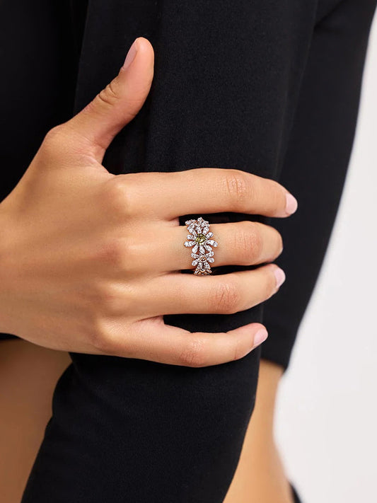 Daisy Cluster Gem Ring MOSSETTA Jewelry