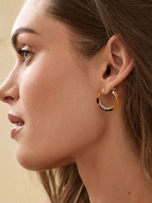 Tortoiseshell Twist Hoops MOSSETTA Jewelry