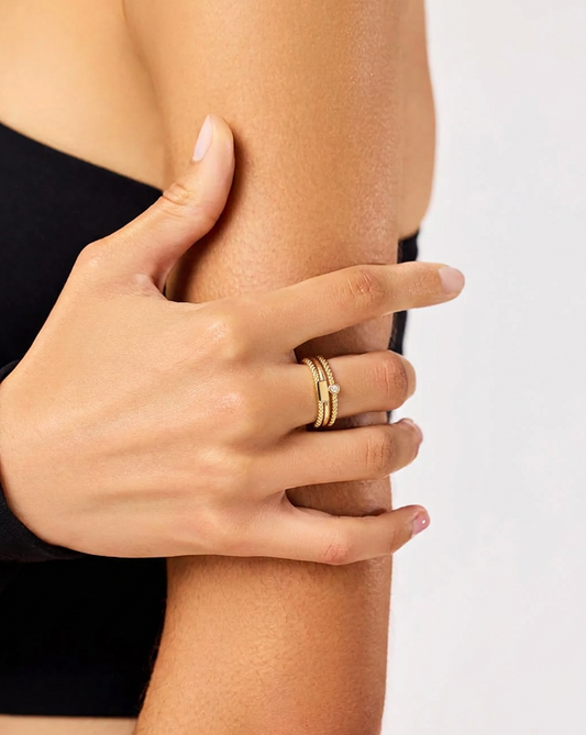 Twined Duo Stacking Ring Set MOSSETTA Jewelry