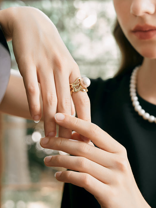Lumina Pearl Ring MOSSETTA Jewelry