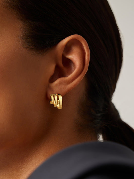 Layered Curve Hoop Earrings MOSSETTA Jewelry