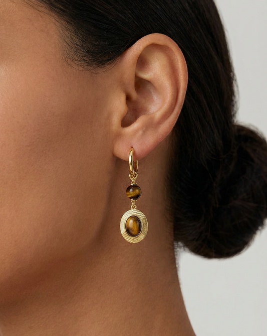 Warm Glow Drop Hoops MOSSETTA Jewelry