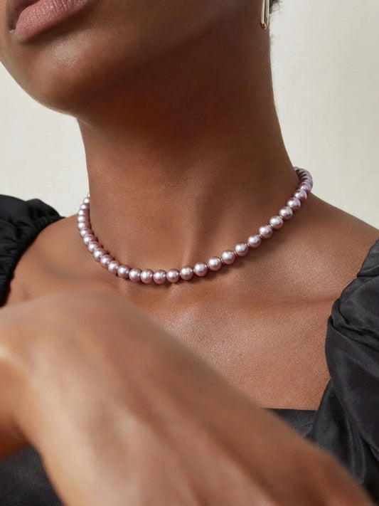 Blush Twilight Magnetic Pearl Choker  MOSSETTA Jewelry