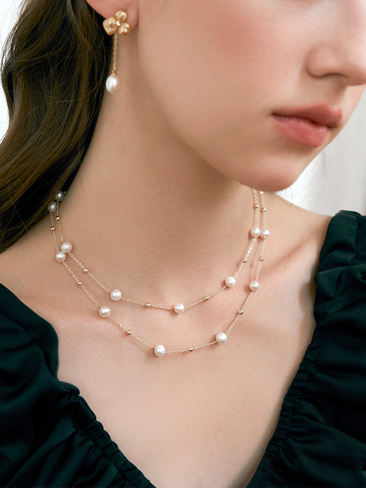 Pearl Chain Necklace MOSSETTA Jewelry
